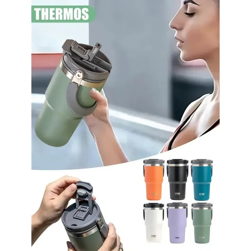 Stainless Steel Thermos Bottle Tyeso Coffee Cup Portable Insulation Cold And Hot Travel Fitness Mug Leakproof Vacuum Flask