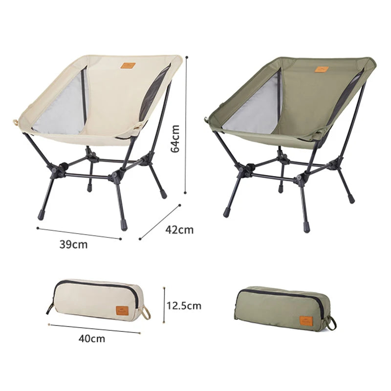 Naturehike Camping Chair YL13 Moon Chair Height Adjustable Folding Chair Ultralight Outdoor Picnic Chair Hiking Beach Chair