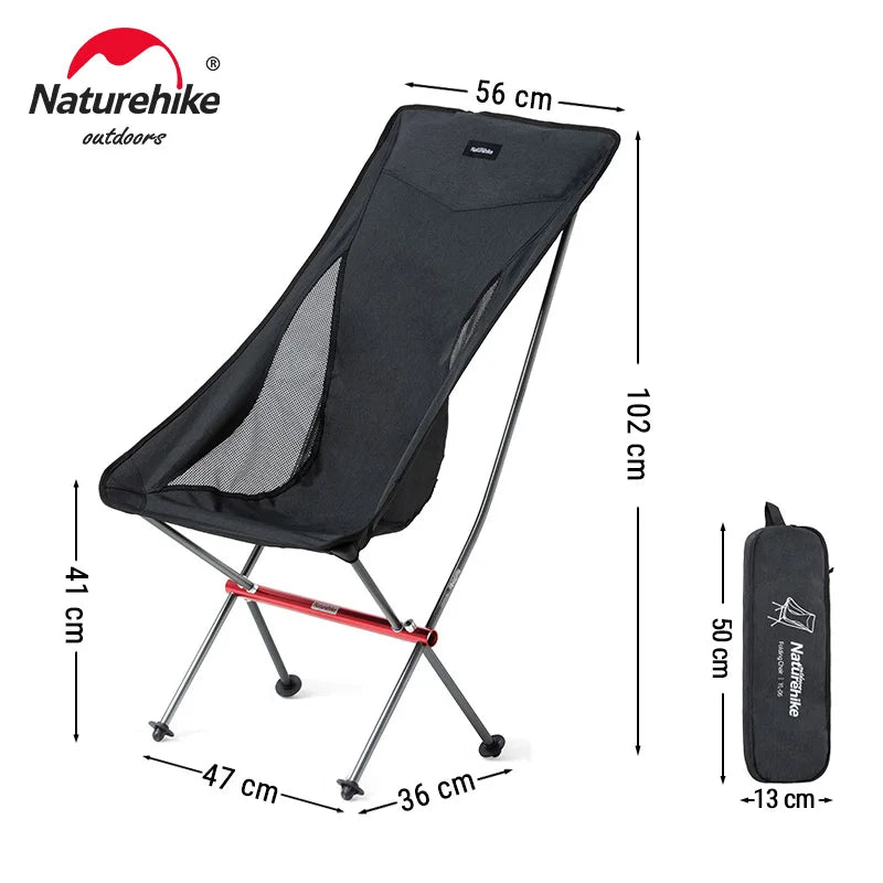Naturehike Folding Chair YL06 Chairs Ultralight Portable Chair Outdoor Picnic Chairs Beach Reax Chair Fishing Moon Camping Chair
