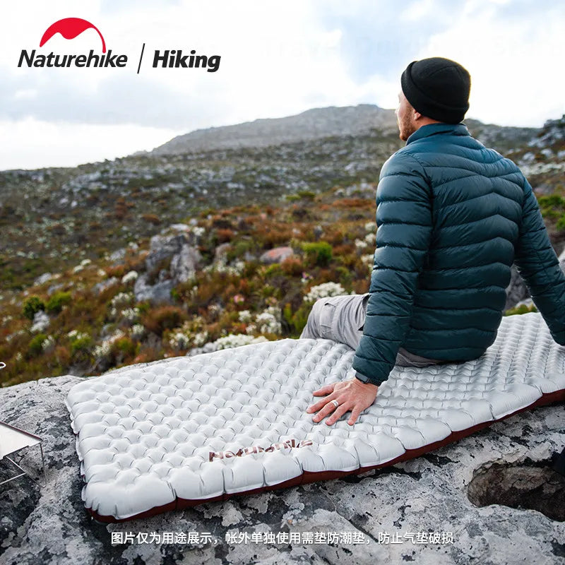 Naturehike R-5.8 Camping Inflatable Mattress Winter Outdoor Tourist Mat Tent Sleeping Pad Air Cushion for Hiking Beach Portable