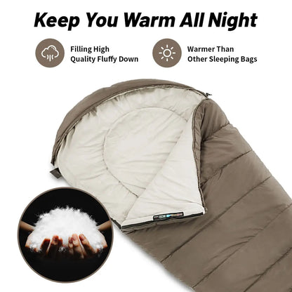 Naturehike Winter Sleeping Bag High Quality Fluffy Down Sleeping Bag Outdoor Ultralight Camping  Sleeping Bag Portable Durable