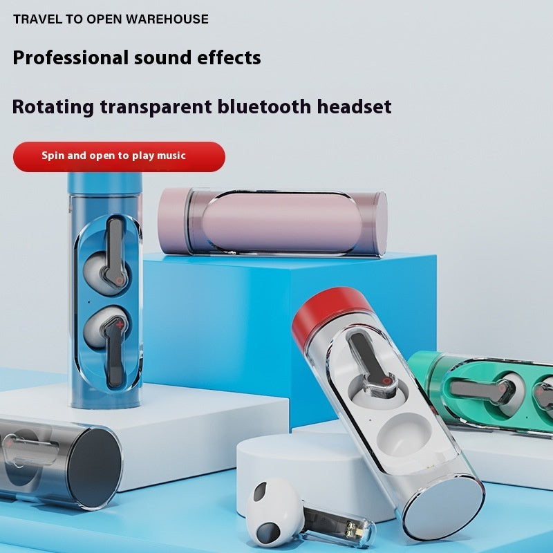 Noise Reduction Bluetooth Transparent Rotating Wireless Headset