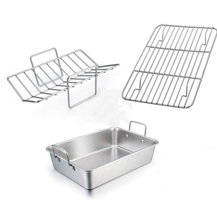 Stainless Steel Outdoor Square Large Capacity Barbecue Tray