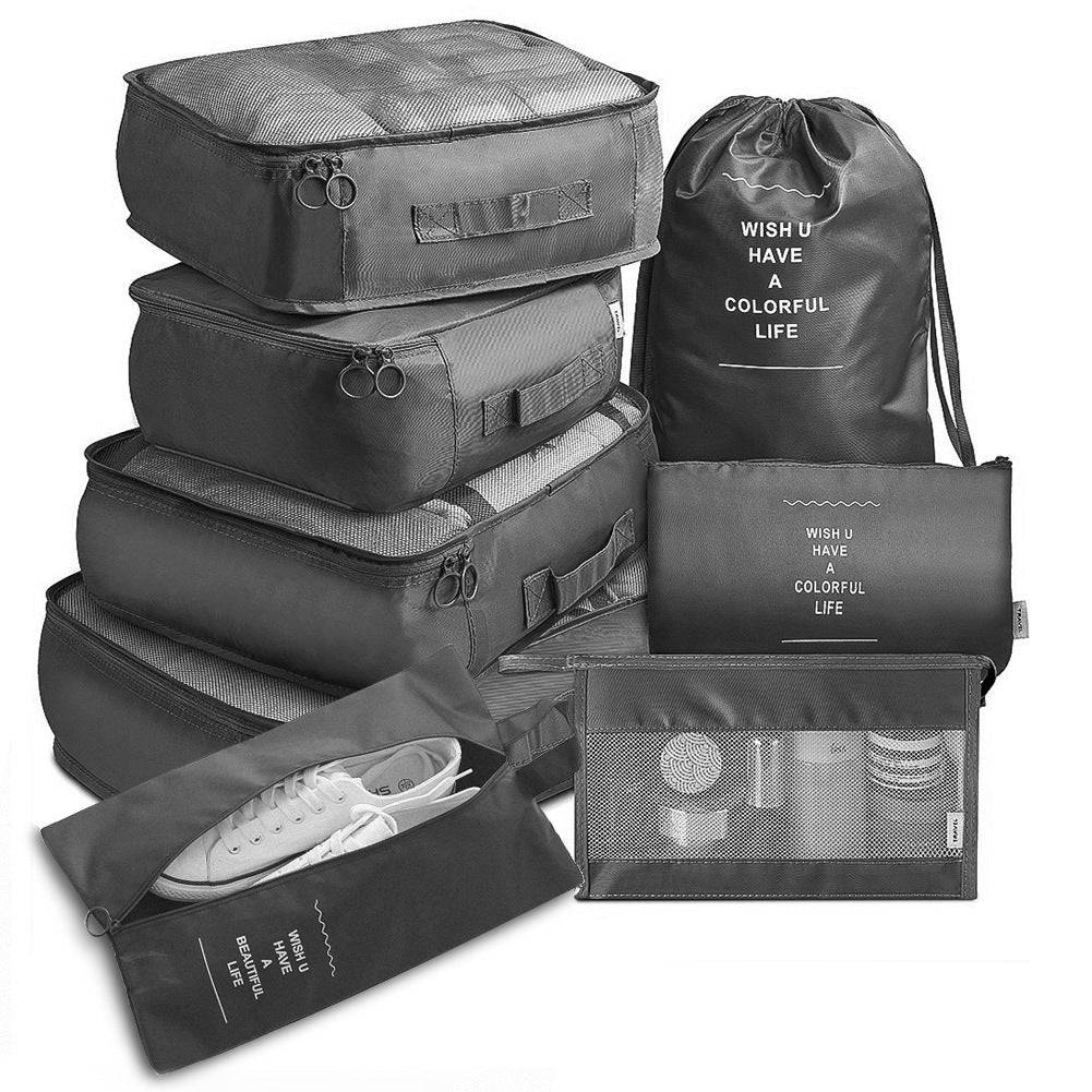 Storage Bag Travel Suitcase Clothing Arrangement Eight-piece Set Storage Bag Separation