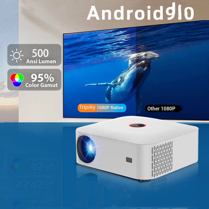 1080p HD Wireless Portable Home Projector