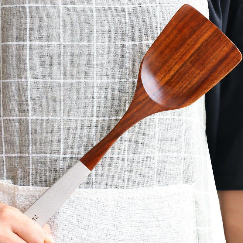 Simple Teak Lacquer Colorful Kitchen Utensils Soup Spoon Vegetable Shovel