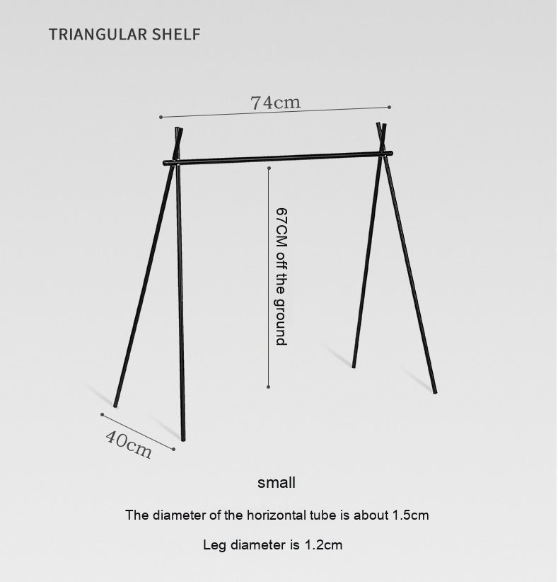 Outdoor Camping Aluminum Alloy Large Foldable Portable Clothes Drying Rack For Camping Travel Triangle