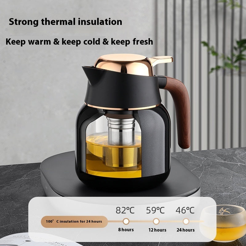 Insulation Pot Office Home Braised Teapot Ceramic Coating Tea Water Separation