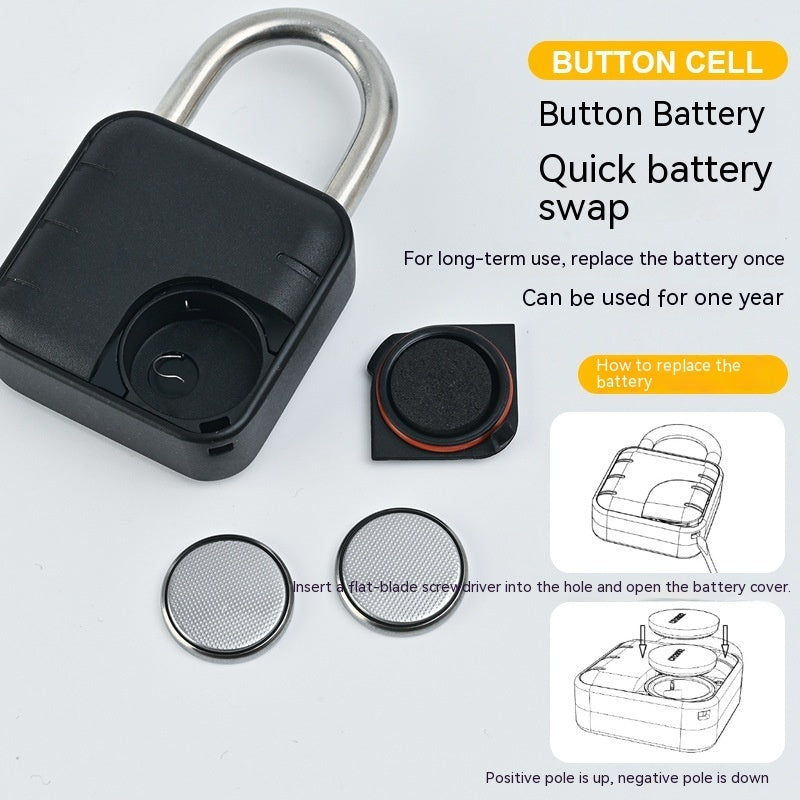 Fingerprint Lock Padlock Household Waterproof Password Cabinet Anti-theft Door Lock APP