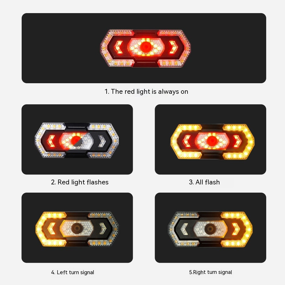 Remote Control Turn Signal Taillight USB Charging Waterproof