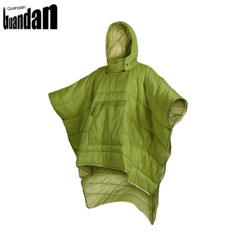 Outdoor Cloak Sleeping Bag Camping Wearable Cold-proof Warm Cape Shawl Blanket