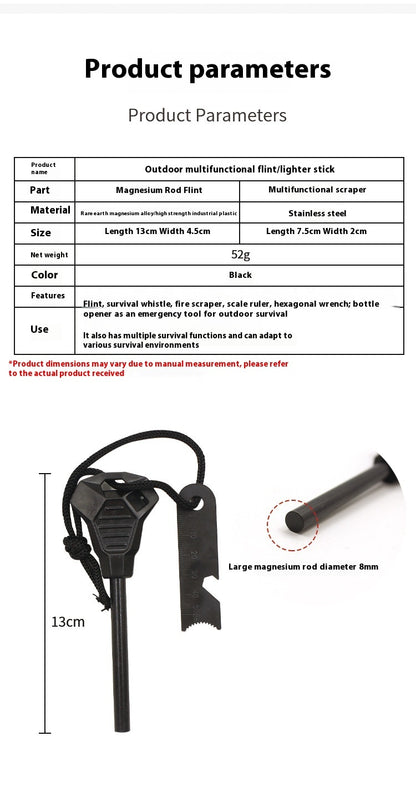 Outdoor Camping Stainless Steel Multifunctional Flint