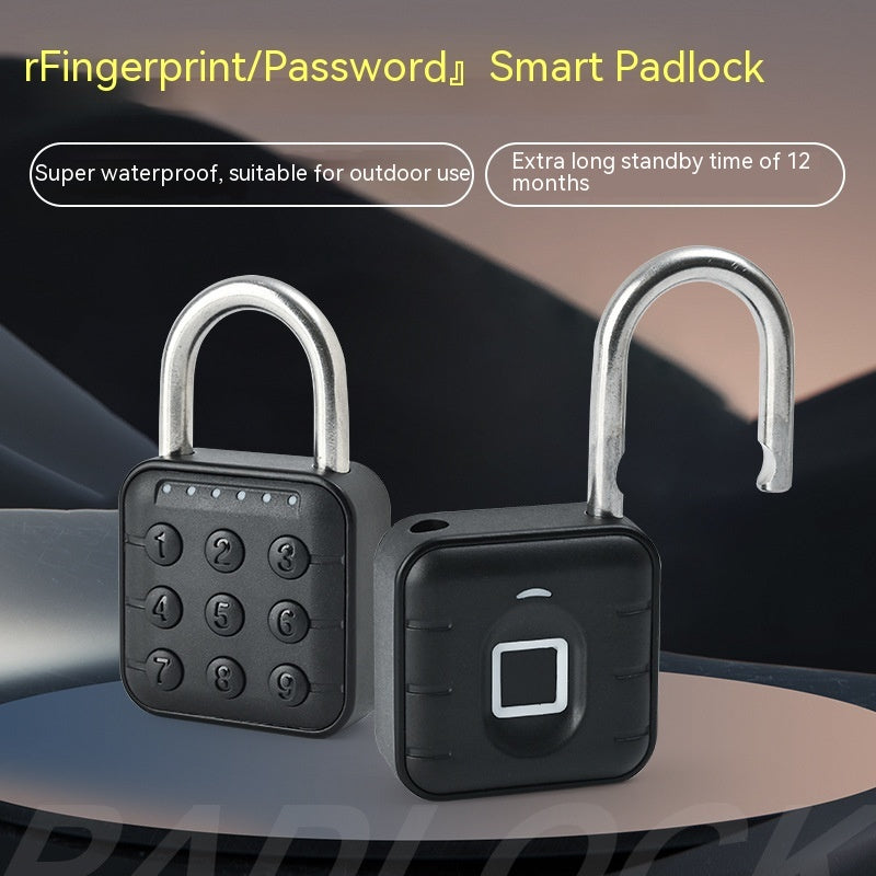 Fingerprint Lock Padlock Household Waterproof Password Cabinet Anti-theft Door Lock APP