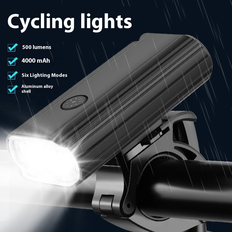 L2 2 Bicycle Light TYPE-C Rechargeable Aluminum Alloy Bright Headlight Can Be Installed For Hoisting Night Riding